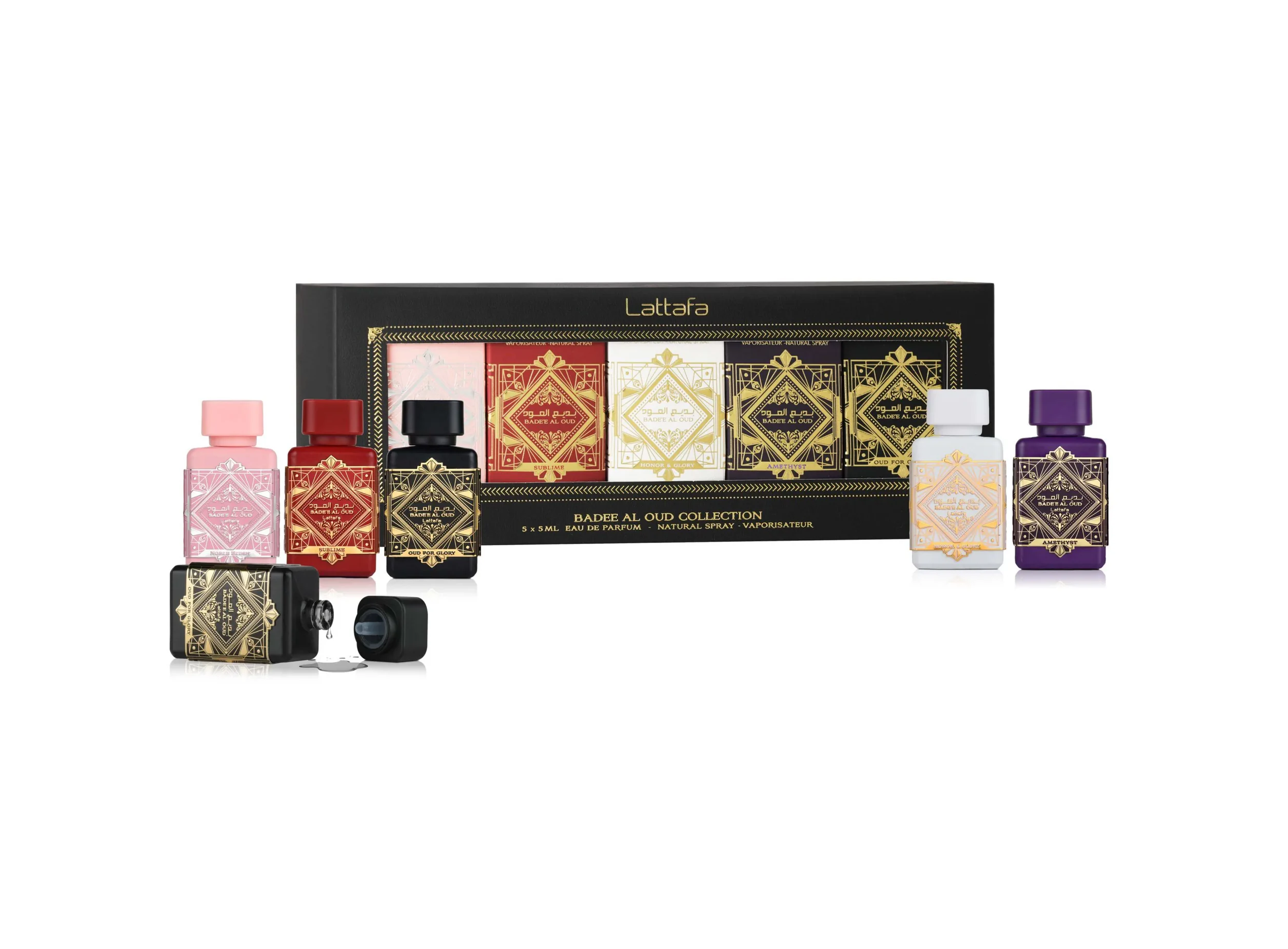 PERFUME LATTAFA KIT BADEE AL OUD COLLECTION 5PCSX5ML